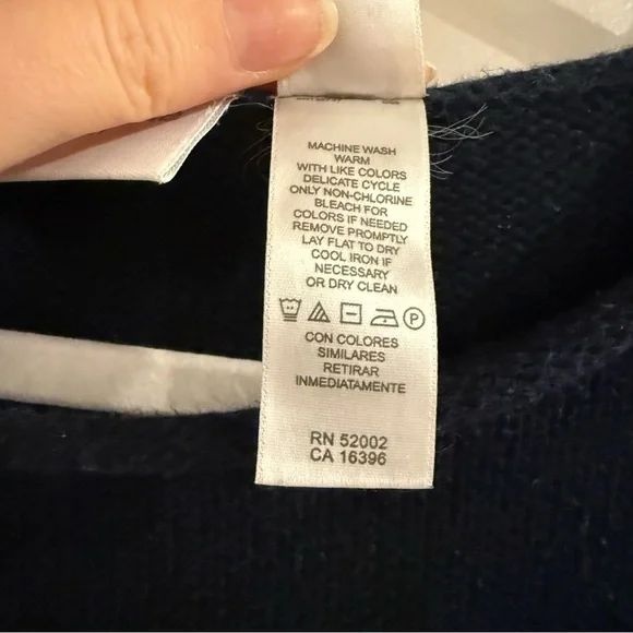 Vintage Liz Claiborne Anchor Nautical Knit Pullover Sweater-Navy Blue - Picture 12 of 12